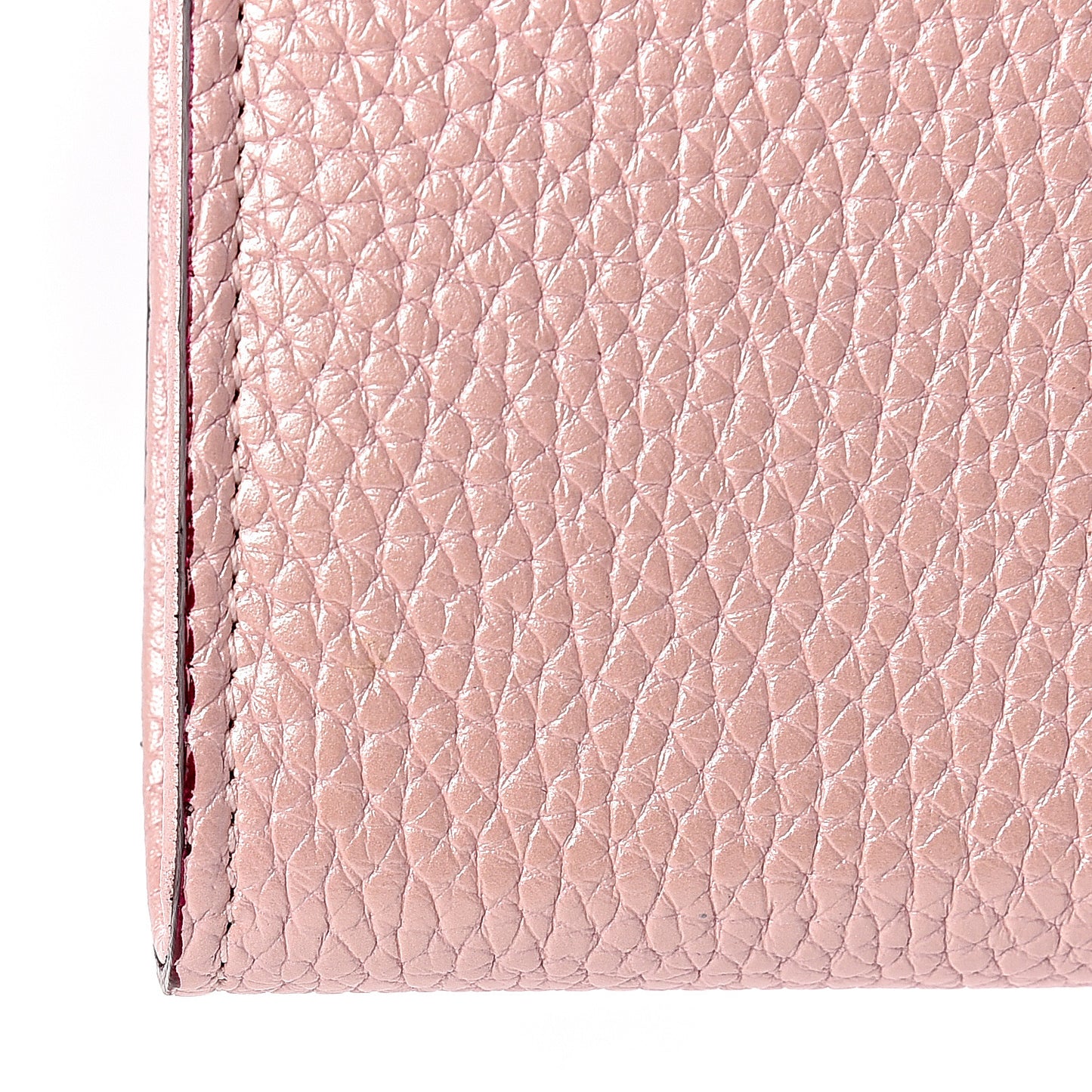 Metallic Bullcalf Diorissimo Slim Envelope Wallet Pink
