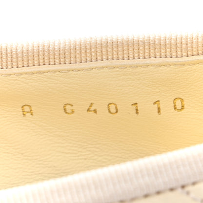 Chanel Lambskin Patent Double Stitched CC Cap Toe Ballerina Flats 36 Ivory Black 8 of 9