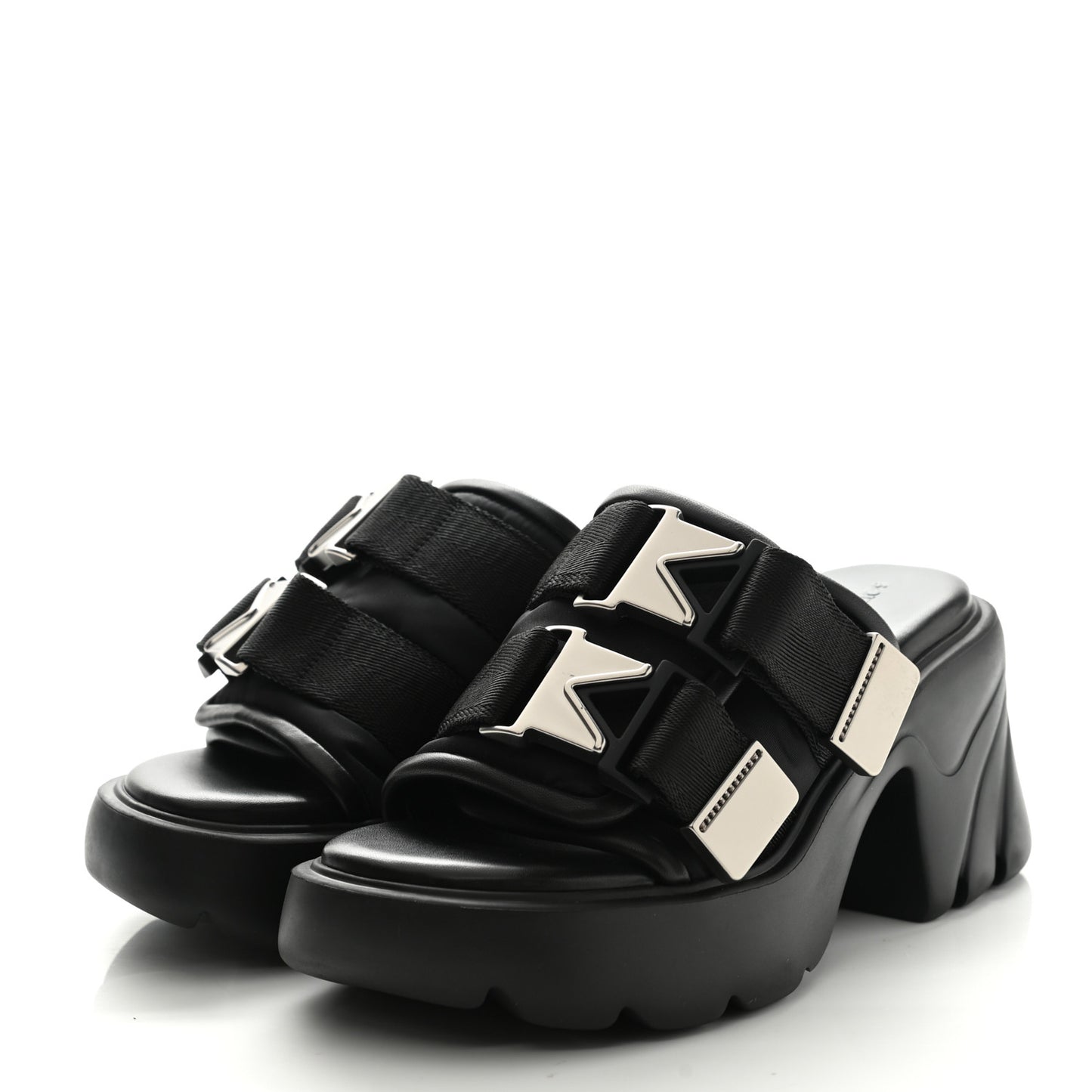 Nappa Flash 80mm Sandals 36 Black