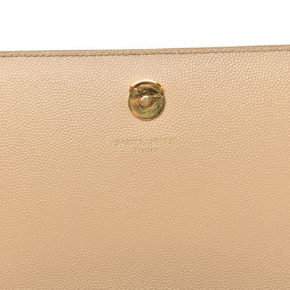 Saint Laurent Grain De Poudre Medium Monogram Kate Satchel Nude Powder 12 of 13