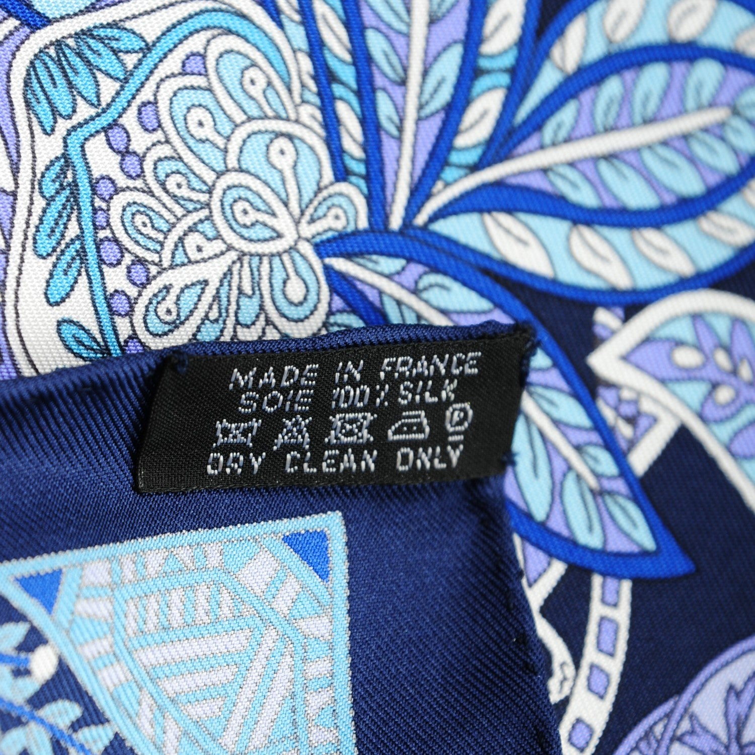 Hermes Silk Maitres de la Foret Scarf 90 Marine Lavande Turquoise 5 of 6