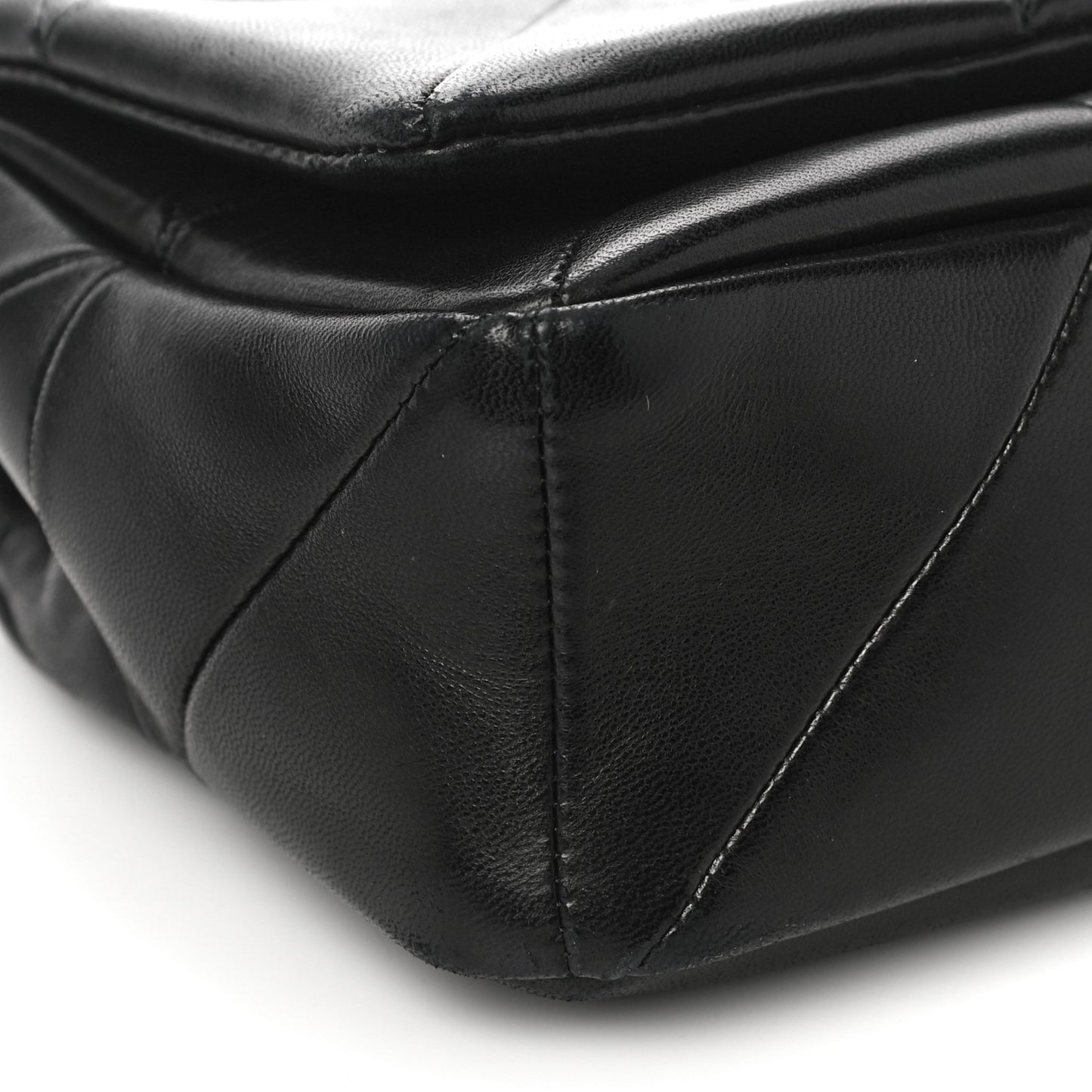 Lambskin Patchwork Monogram Small Jamie Black