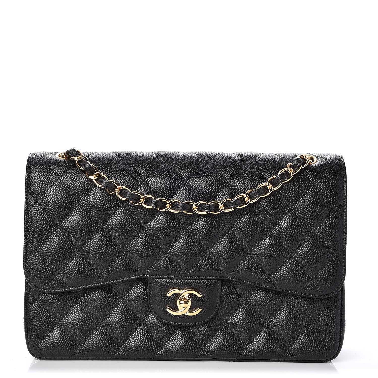 Chanel Caviar Quilted Jumbo Double Flap Black 1 of 8