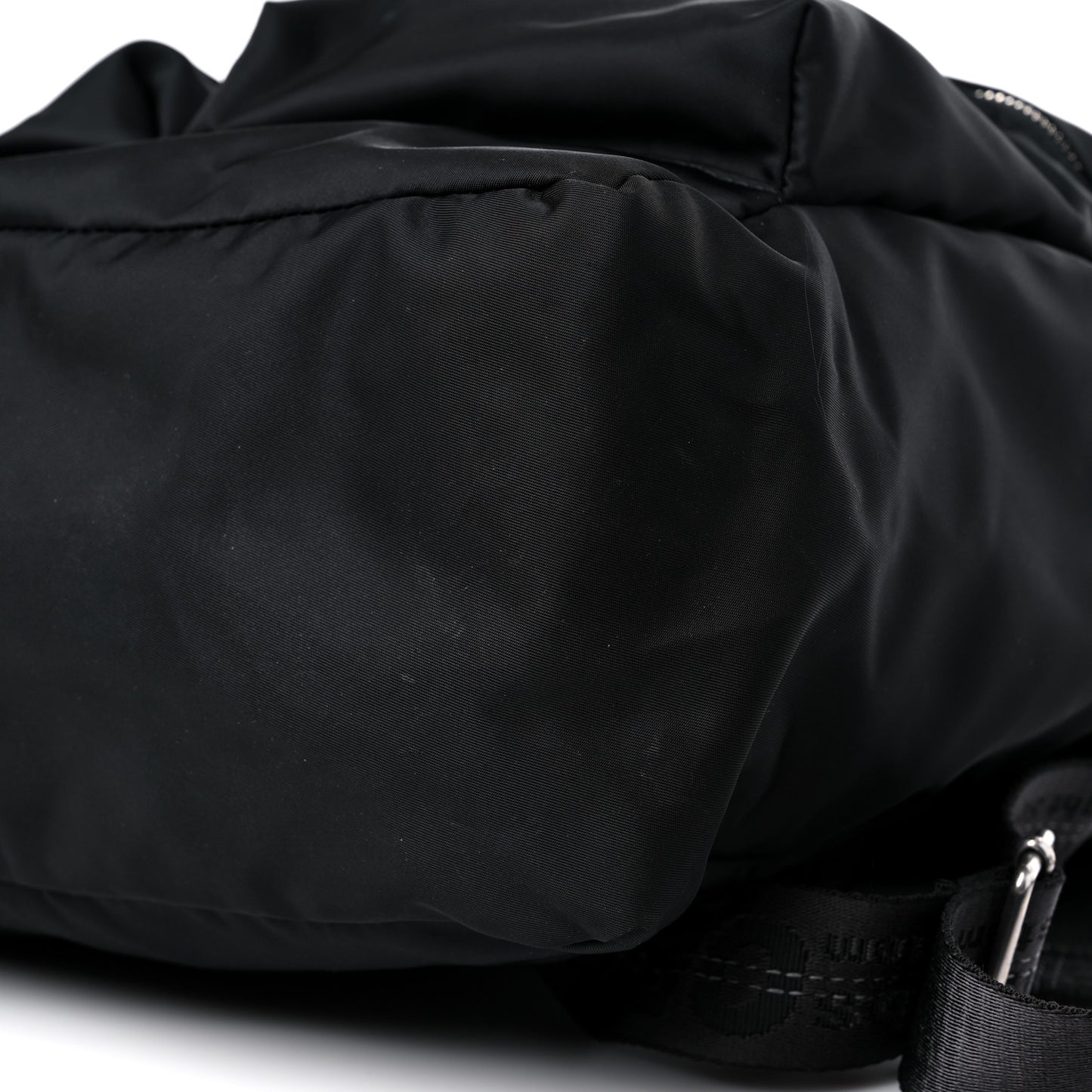 Nylon Logo Backpack Black