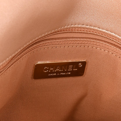 Chanel Shiny Lambskin Quilted Medium Chanel 19 Flap Beige 5 of 9