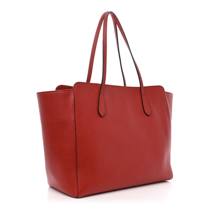 Gucci Dollar Calfskin Medium Swing Tote Red 2 of 12