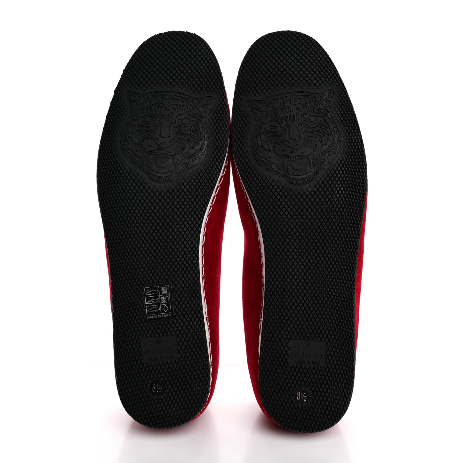Gucci Velluto Marmara Pearl Embellished Mens Loafer 8.5 Red 6 of 11