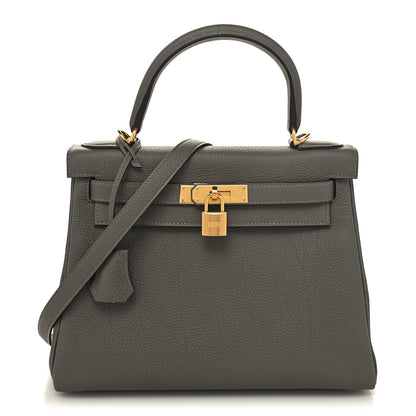 Hermes Togo Kelly Retourne 28 Gris Meyer 1 of 13