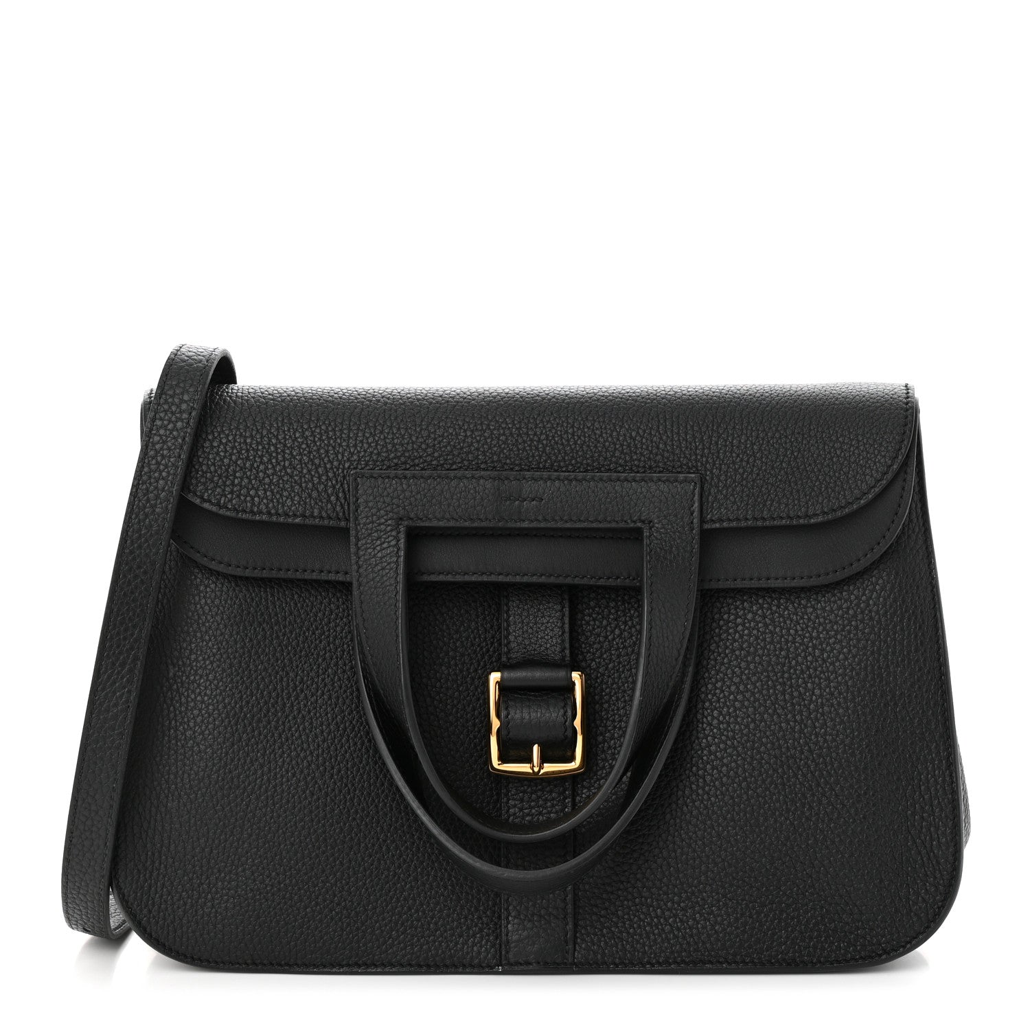 Hermes Taurillon Clemence Halzan 31 GM Black 1 of 13