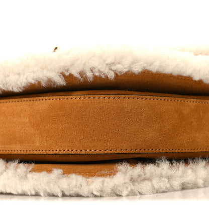 Gucci Suede Shearling Horsebit 1955 Shoulder Bag Brown 10 of 10