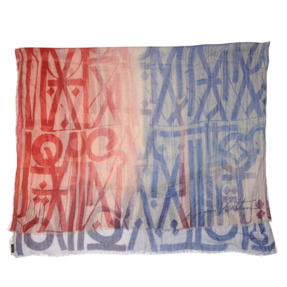 Louis Vuitton Retna Cashmere Silk Scarf Grey 4 of 7