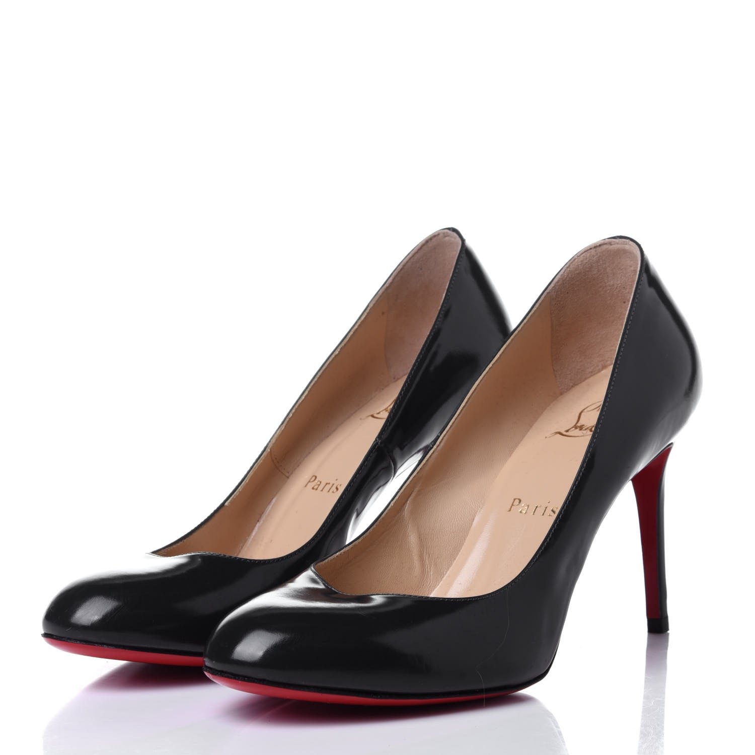 Christian Louboutin Patent Fifi 85 Pumps 38 Black 3 of 12
