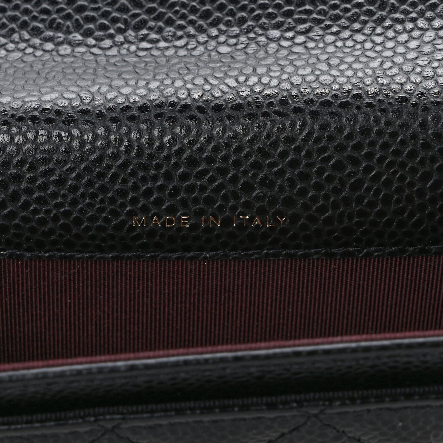 Caviar Quilted Flap Card Holder Wallet Black
