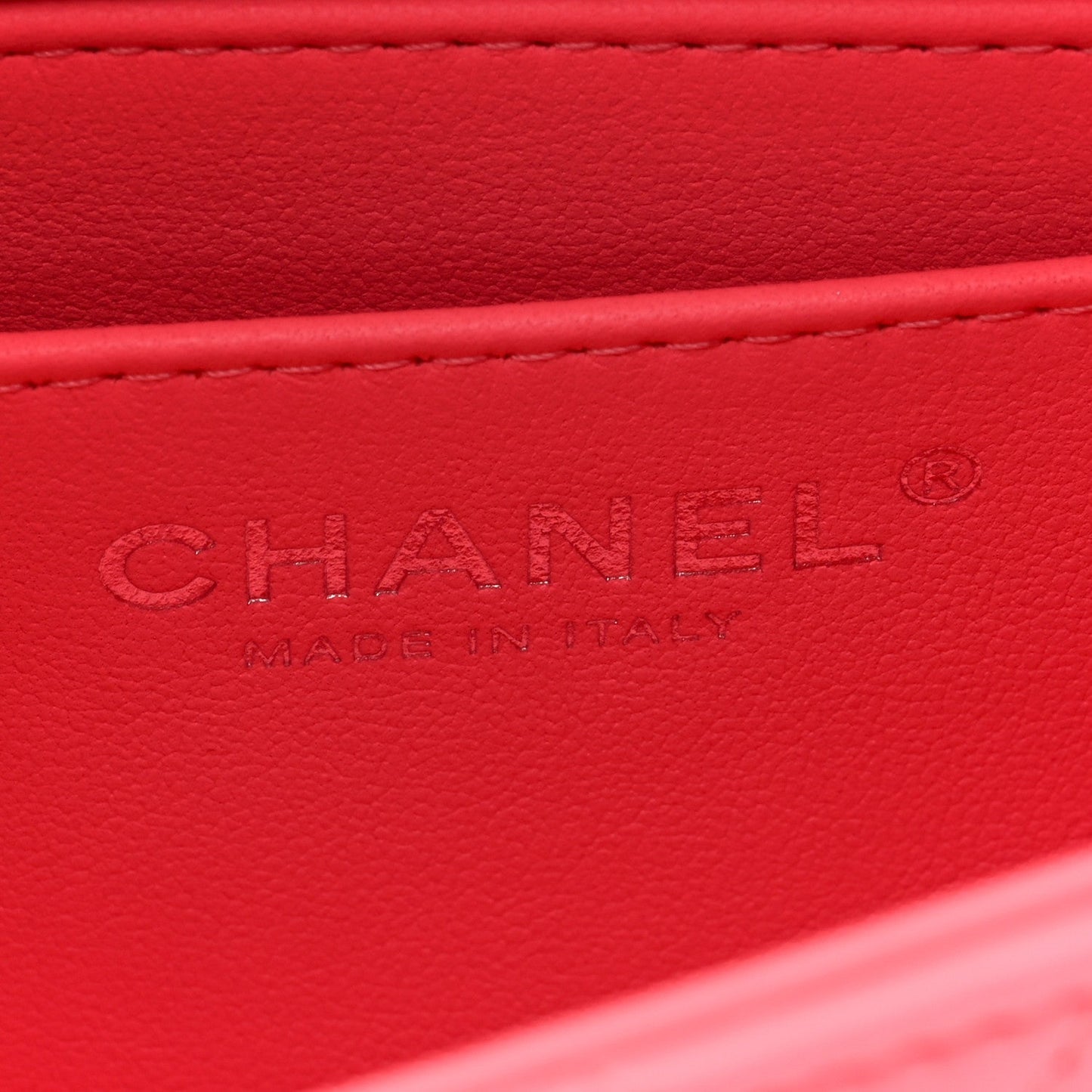 Lambskin Quilted Mini Square Flap Coral Pink