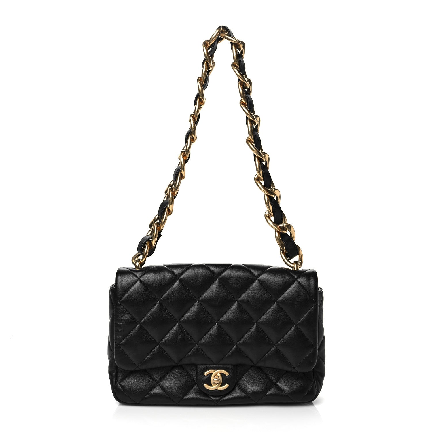 Chanel Lambskin Quilted Large CC Funky Town Flap Black 1 of 10