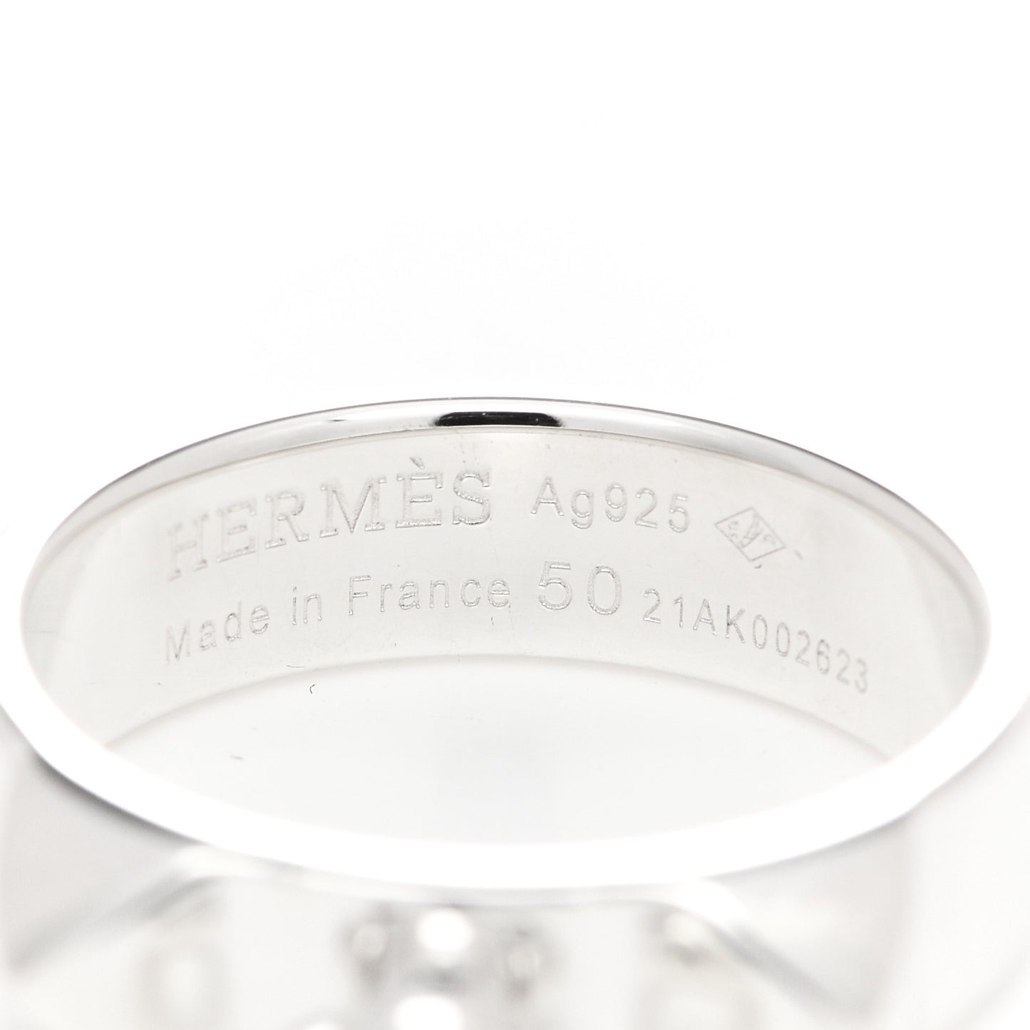 Sterling Silver PM Collier De Chien Ring 50 5.25