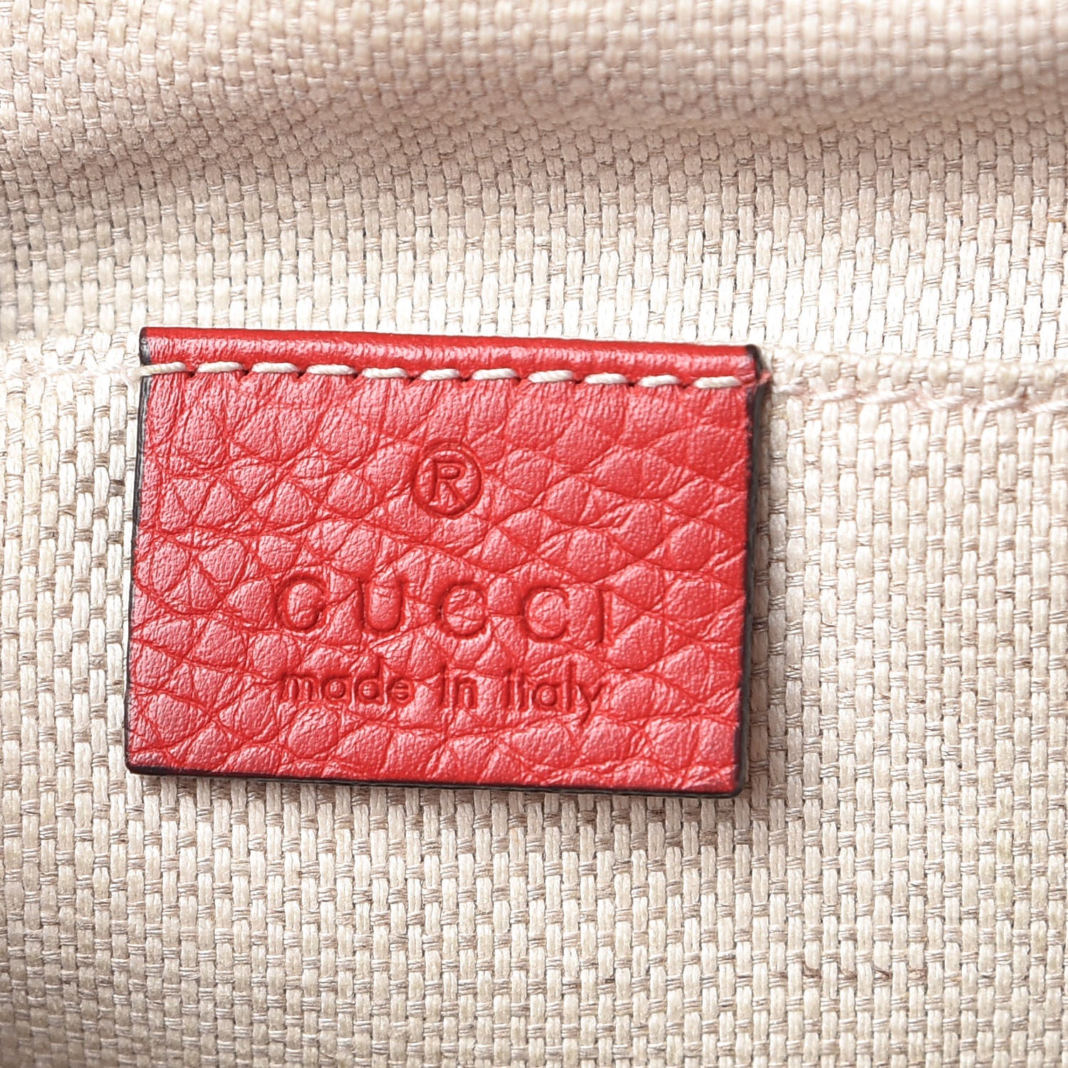 Gucci Pebbled Calfskin Small Soho Disco Bag Tabasco Red 6 of 10