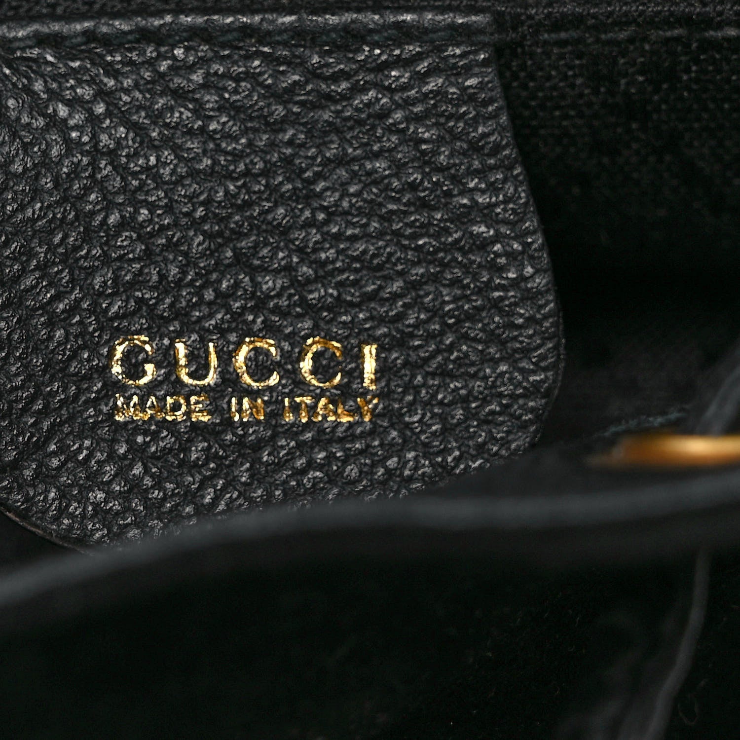 Gucci Calfskin Suede Bamboo Backpack Black 6 of 11