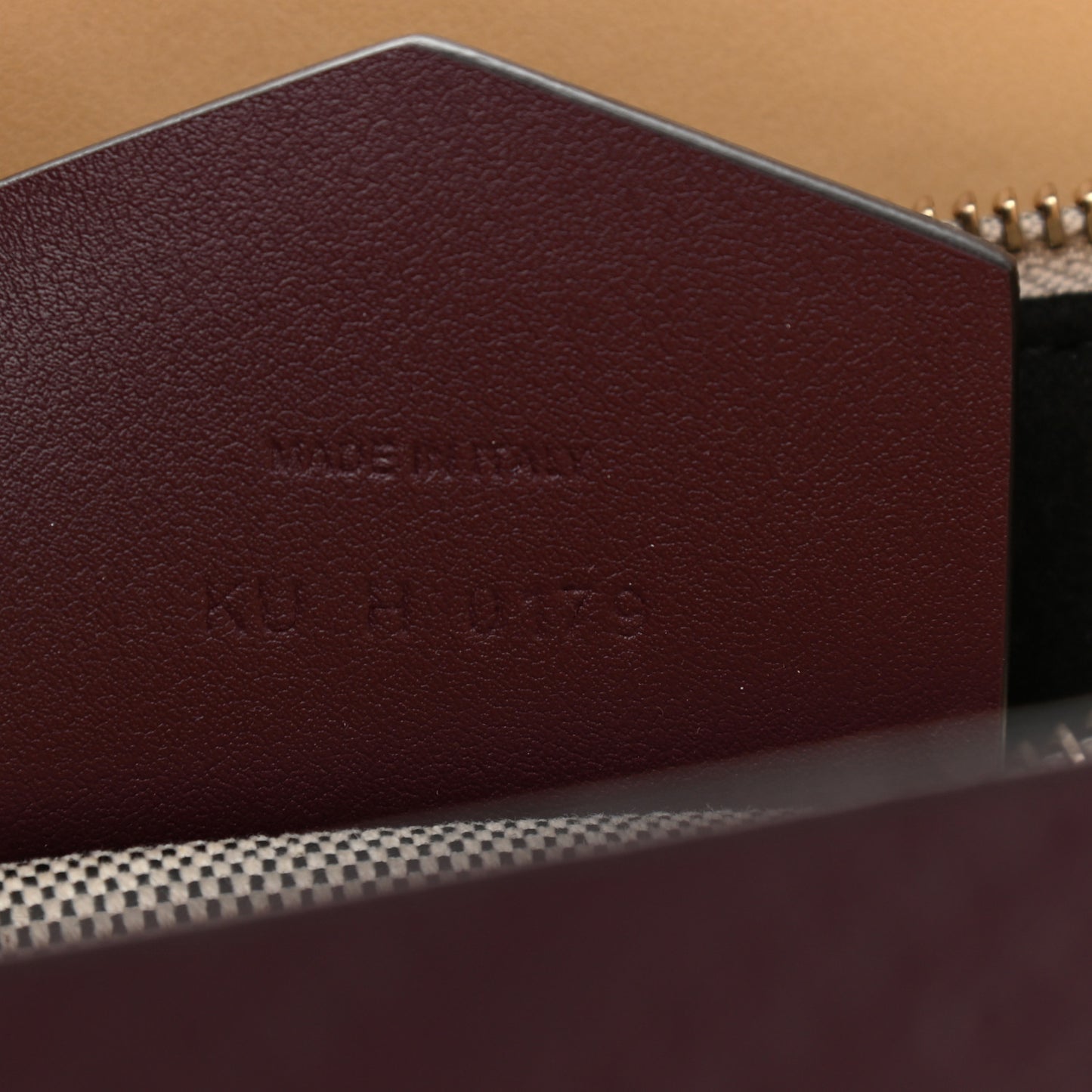 Calfskin Chain Embossed Medium Bond Shopper Tote Burgundy