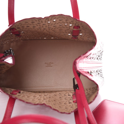 Alaia Calfskin Vienne Wave Mina 25 Bag Framboise 6 of 10