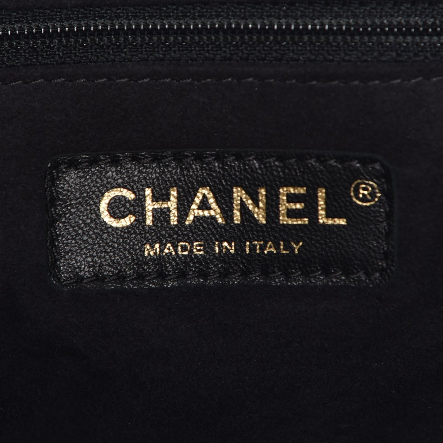 Calfskin Stitched Small Paris Rome Drawstring CC Bag Black
