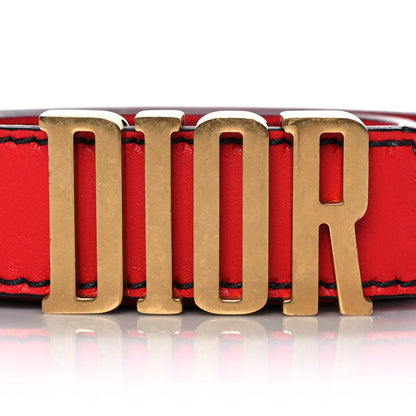 Christian Dior Calfskin D Fence Belt 90 Red 5 of 5