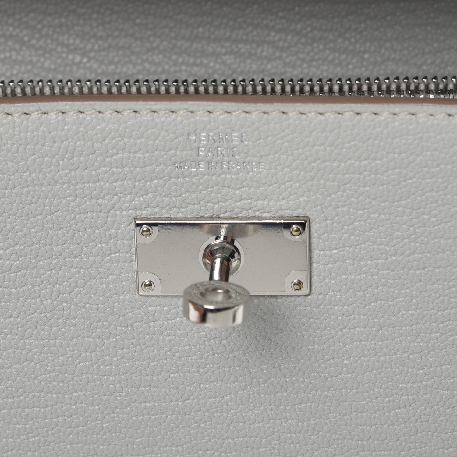 Hermes Chevre Mysore Kelly Longue Wallet Gris Perle 6 of 8