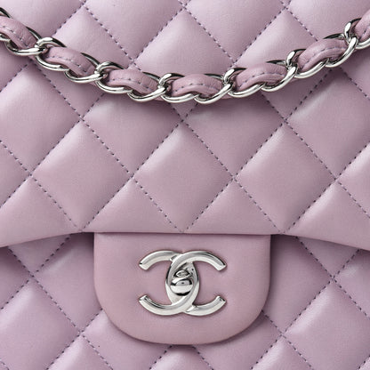 Chanel Lambskin Quilted Jumbo Double Flap Light Pink 15 of 15