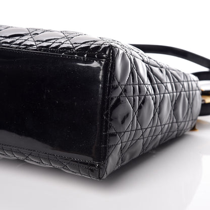 Christian Dior Patent Cannage Medium Lady Dior Black 10 of 18
