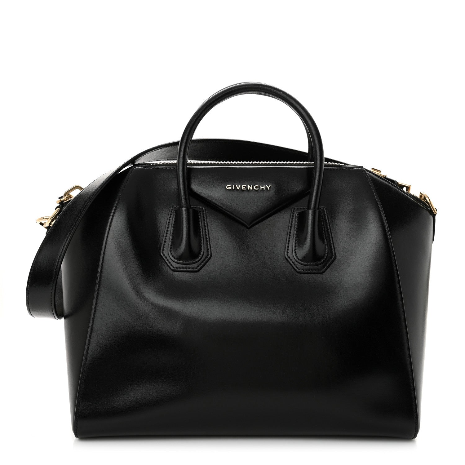 Givenchy Shiny Lord Calfskin Medium Antigona Black 1 of 14