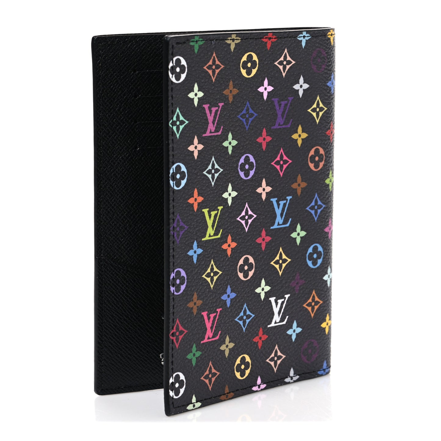 LV X TM Monogram Multicolor Passport Cover Black
