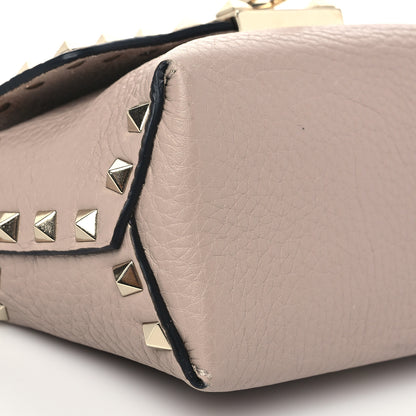 Valentino Garavani Pebbled Calfskin Mini Rockstud Crossbody Bag Poudre 7 of 8