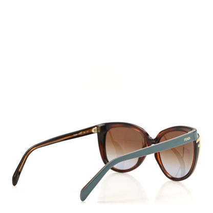 Fendi Acetate Cat Eye Sunglasses FS5283 Turquoise Brown 4 of 6