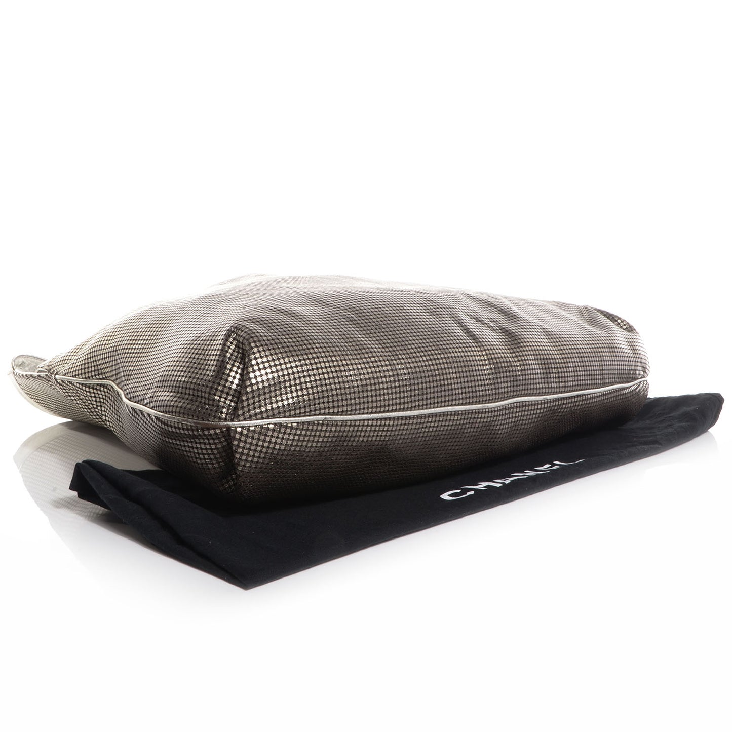 Metallic Perforated Lambskin Hollywood Hobo Silver