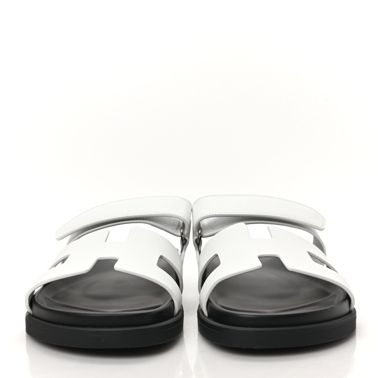 Hermes Calfskin Womens Chypre Sandals 39.5 White 2 of 9