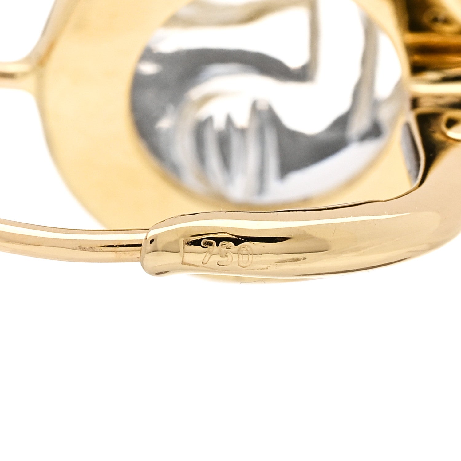 Temple St. Clair 18K Yellow Gold Diamond Rock Crystal Small Celestial Moonface Earrings 4 of 6