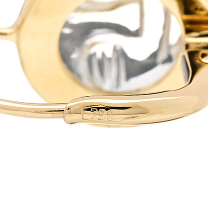 Temple St. Clair 18K Yellow Gold Diamond Rock Crystal Small Celestial Moonface Earrings 4 of 6