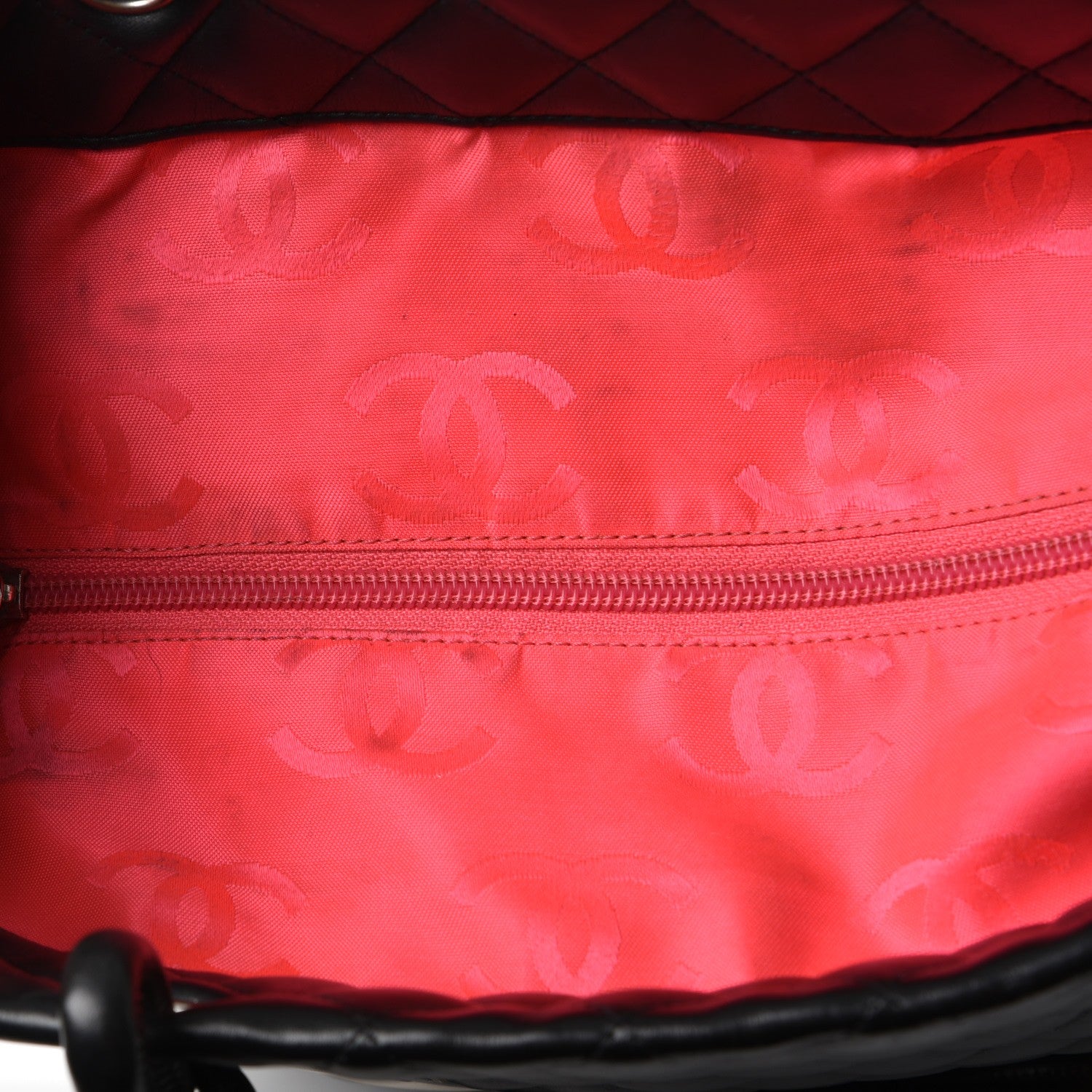 Chanel Calfskin Quilted Large Cambon Tote Black White 9 of 13