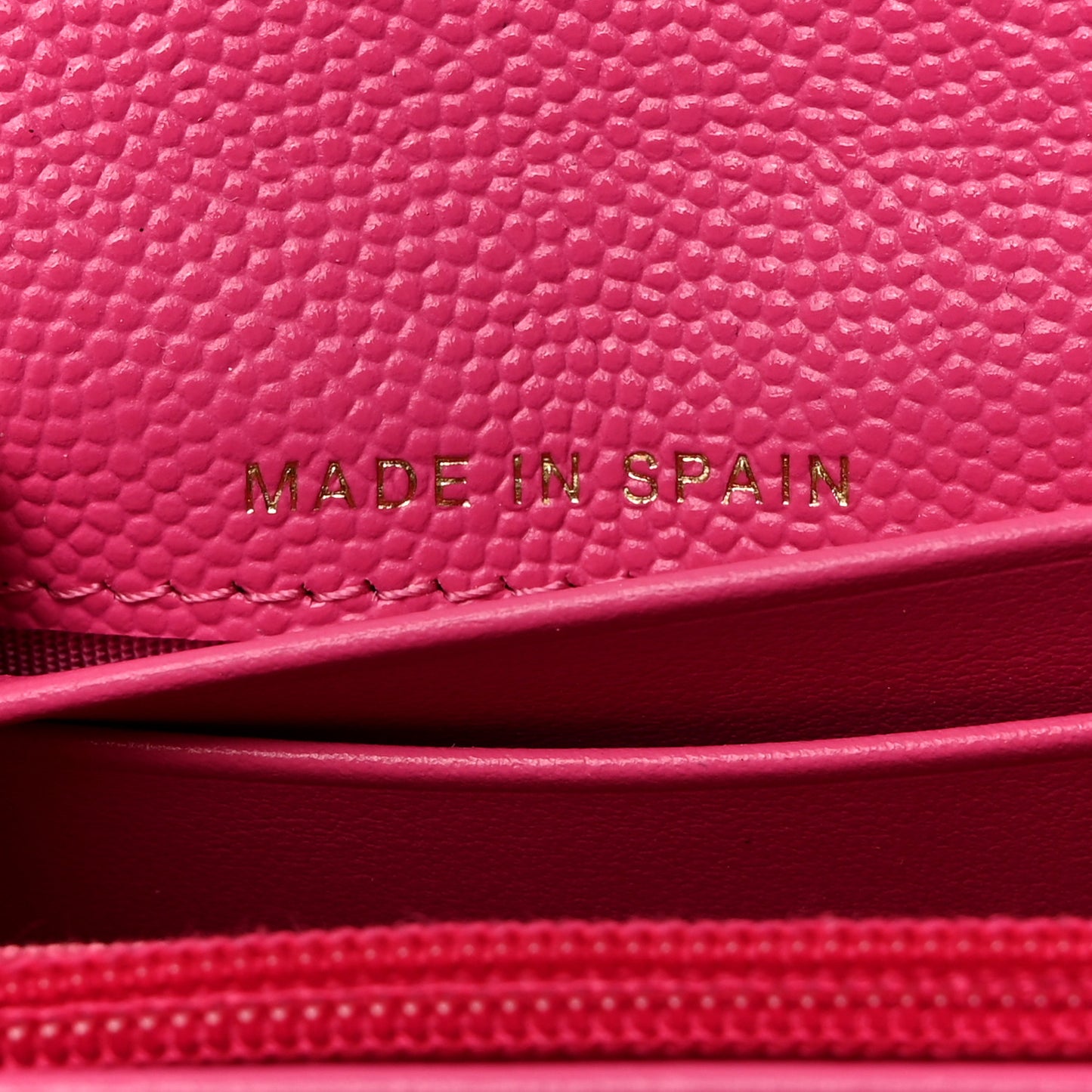 Caviar Quilted Medium Flap Wallet Dark Pink