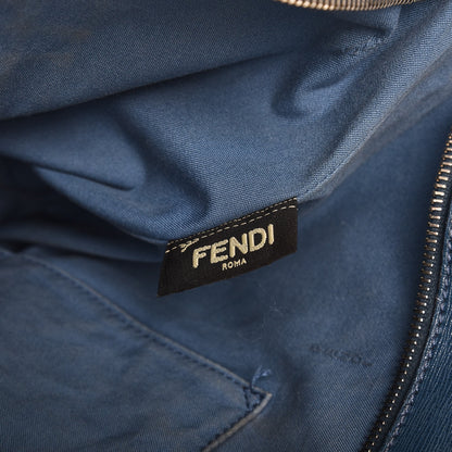 Fendi Vitello Elite Cuoio Monster Buggies Medium Roll Tote Black Multicolor Blue Cobalto 8 of 14