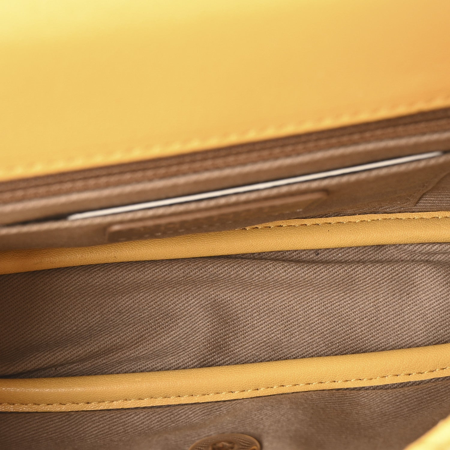 Chanel Goatskin Stitched Casual Trip Single Flap Yellow 5 of 10