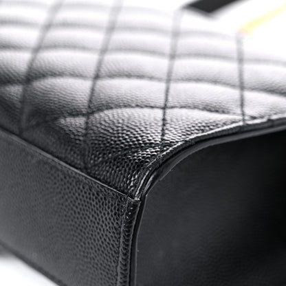 Saint Laurent Grain De Poudre Textured Mixed Matelasse Triquilt Small Monogram Satchel Black 13 of 14