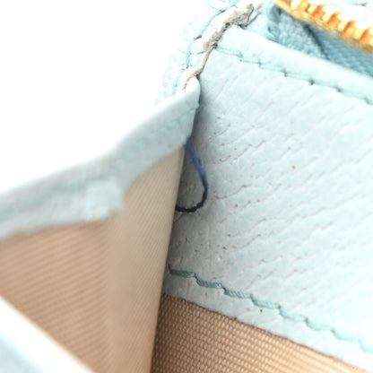 Prada Goatskin Compact Zip Wallet Light Blue 9 of 9