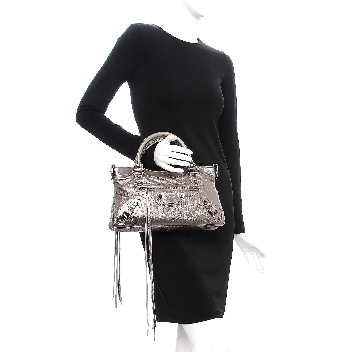 Balenciaga Agneau Classic Hardware First Pewter 2 of 7