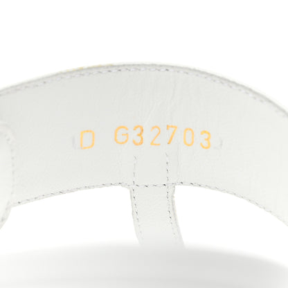 Chanel Lambskin CC Thong Sandals 38 White 8 of 8