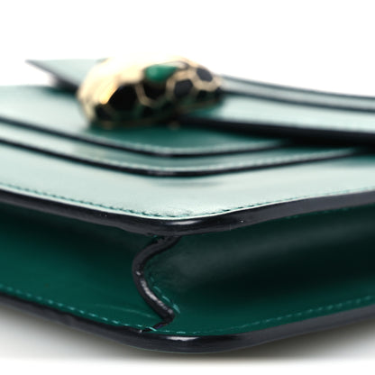 Bulgari Calfskin Small Serpenti Forever Snake Strap Crossbody Bag Emerald Green 11 of 14