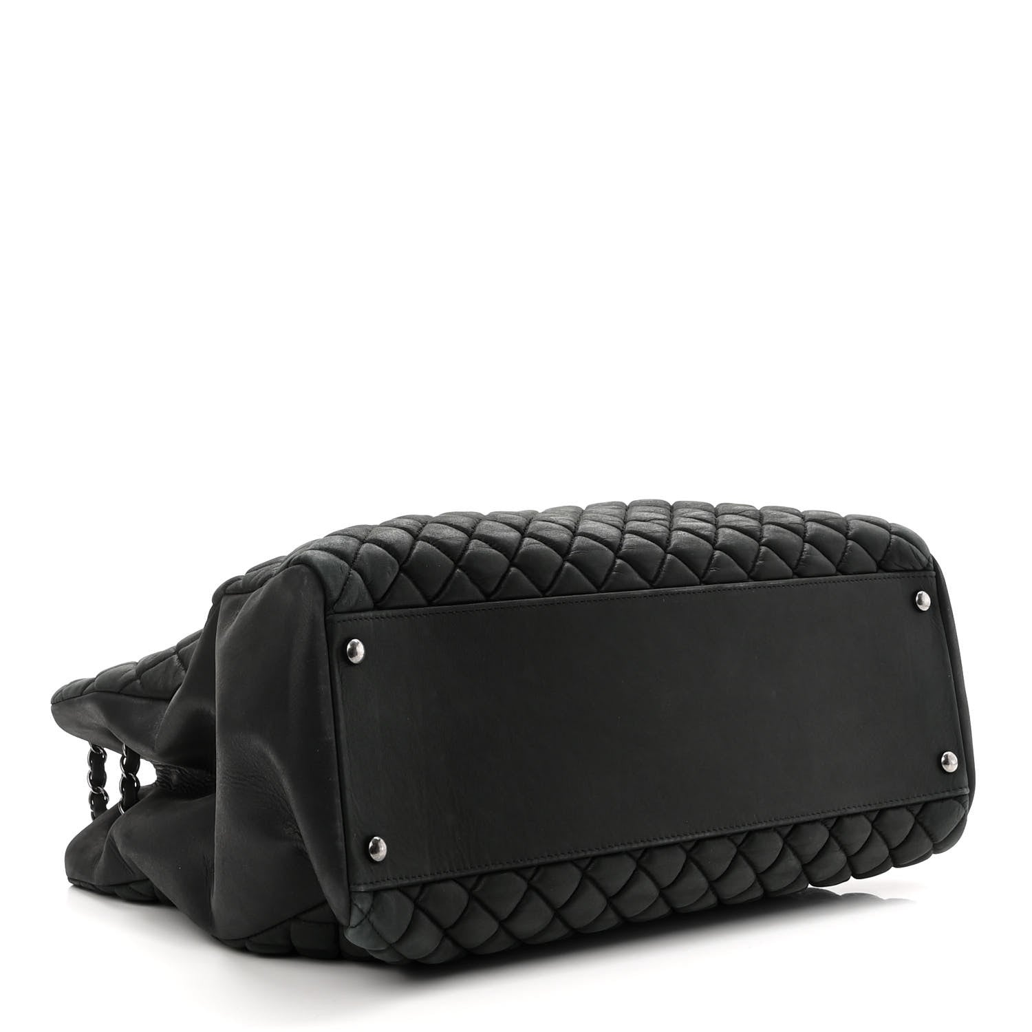 Chanel Iridescent Calfskin Quilted New Bubble Tote Black 3 of 9