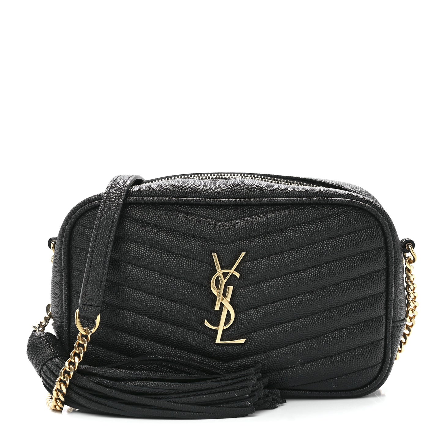 Grain De Poudre Matelasse Monogram Mini Lou Camera Bag Black