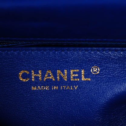 Chanel Lambskin Quilted Mini Rectangular Flap Dark Blue 8 of 8