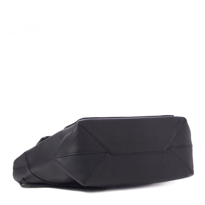 Louis Vuitton Calfskin Lockme MM Black 3 of 7